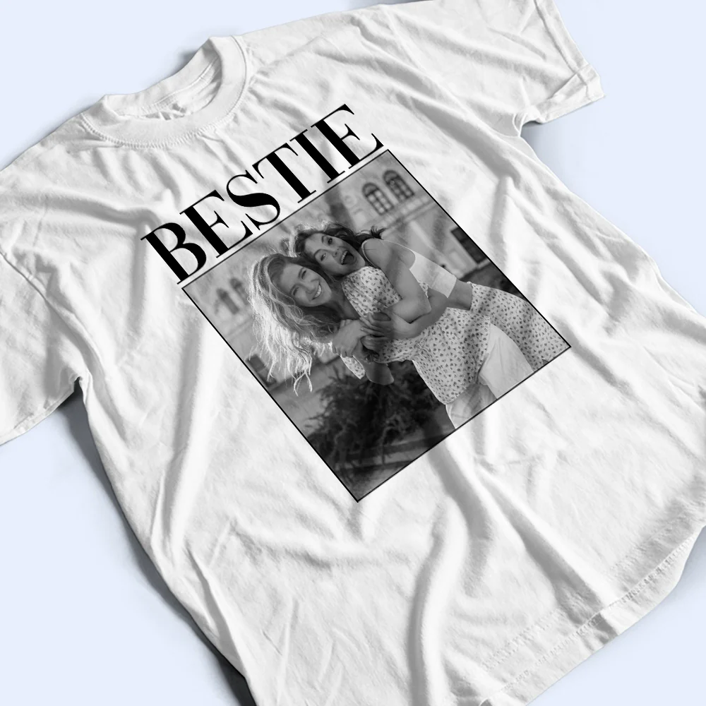 Custom Photo Bestie Vintage - Personalized T Shirt - Image 3