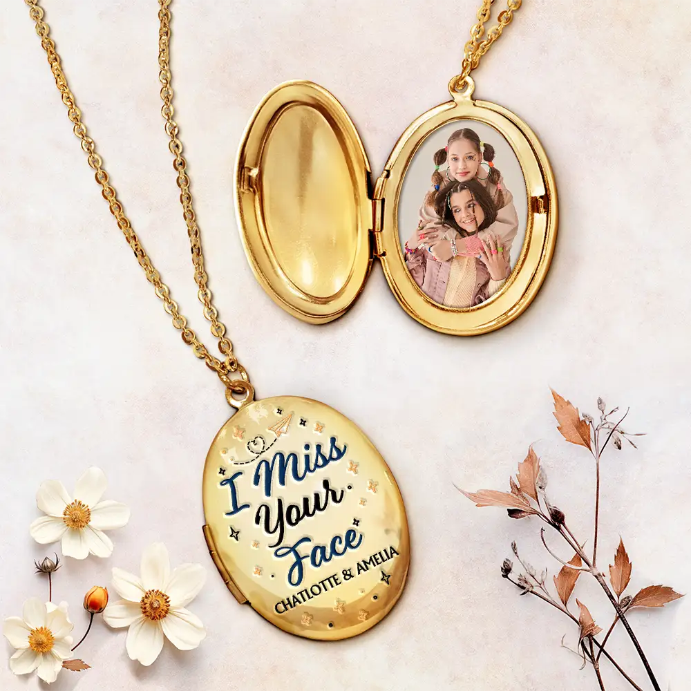 Custom Photo Besties Always Close At Heart - Personalized Locket Necklace - Image 3