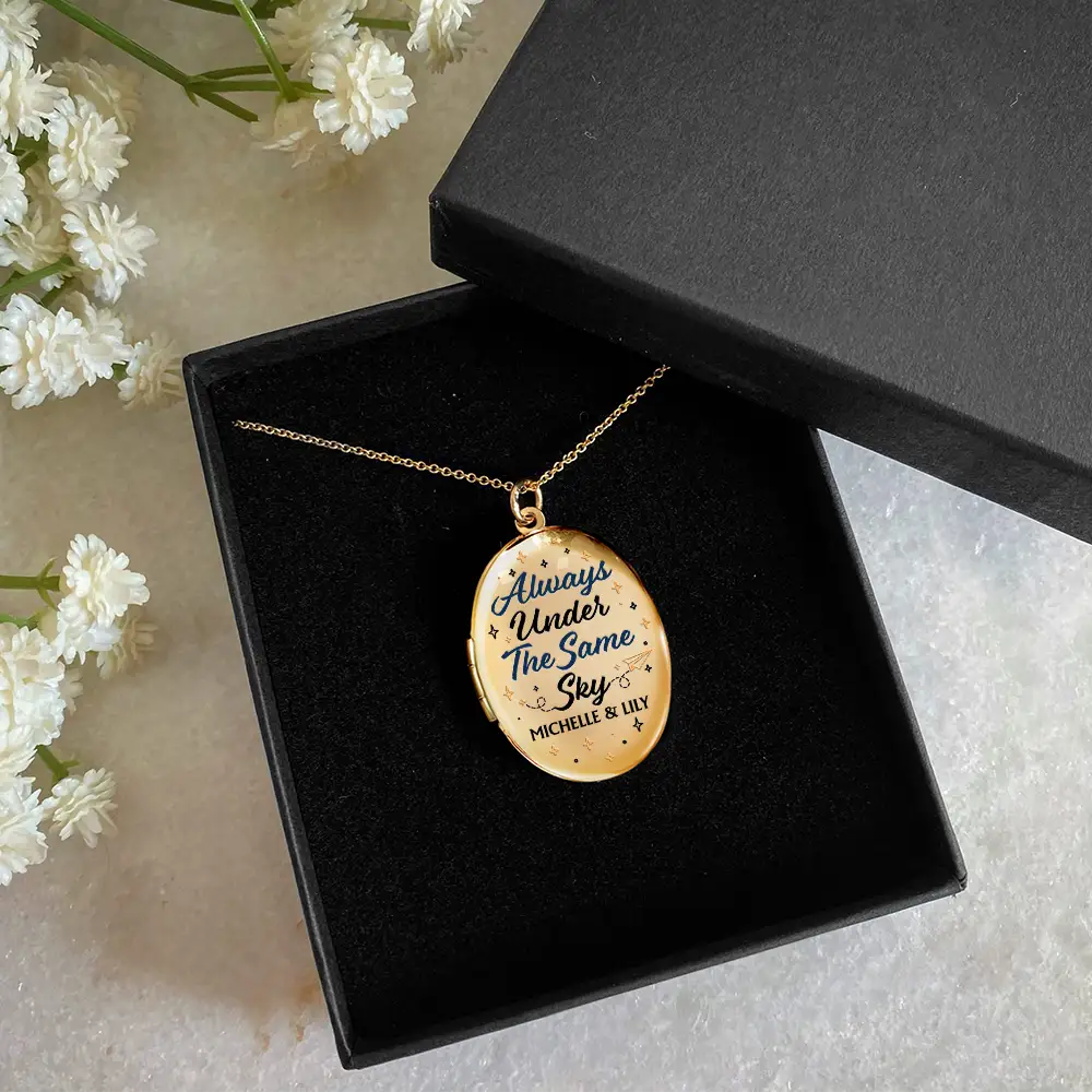 Custom Photo Besties Always Close At Heart - Personalized Locket Necklace - Image 6