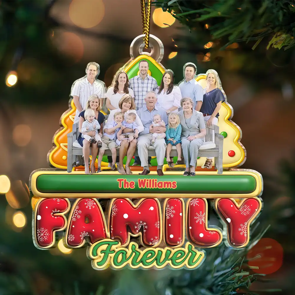 Custom Photo Besties Friends Siblings Forever - Personalized Custom Shaped Acrylic Ornament - Image 5