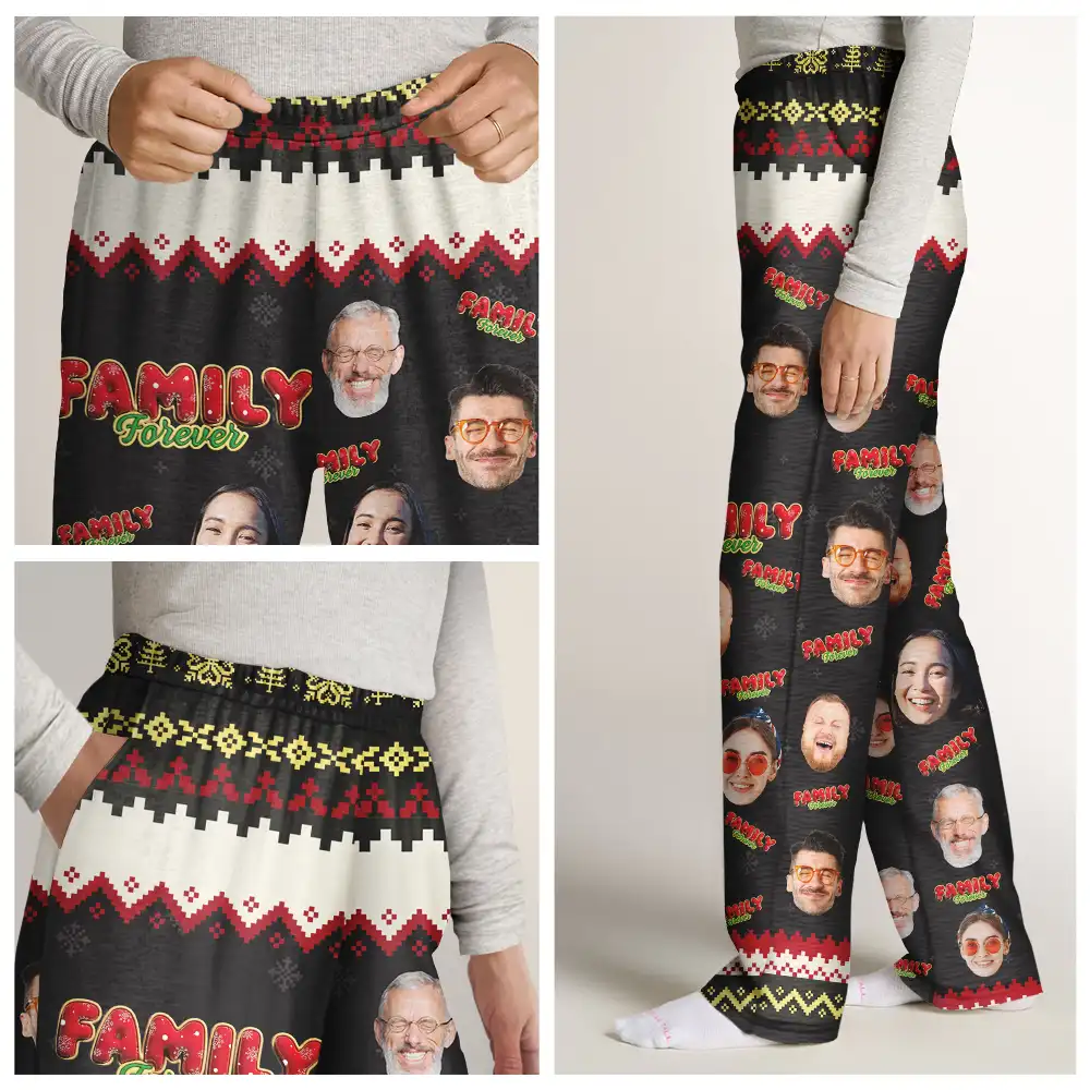 Custom Photo Besties Friends Siblings Forever - Personalized Pajama Pants - Image 9