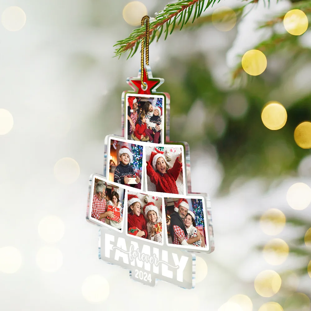 Custom Photo Besties Sisters Family Forever - Personalized Custom Shaped Acrylic Ornament - Image 2