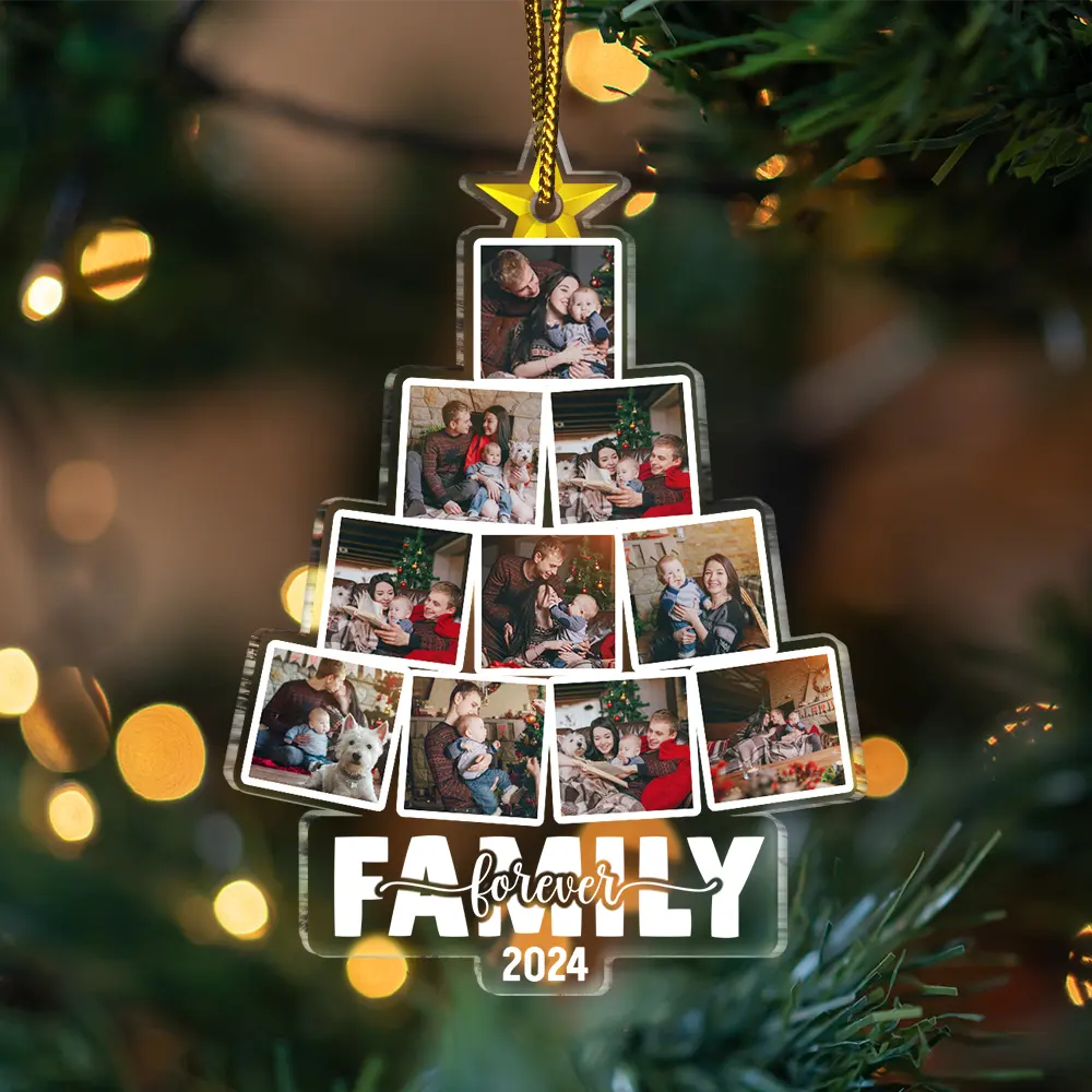 Custom Photo Besties Sisters Family Forever - Personalized Custom Shaped Acrylic Ornament - Image 3