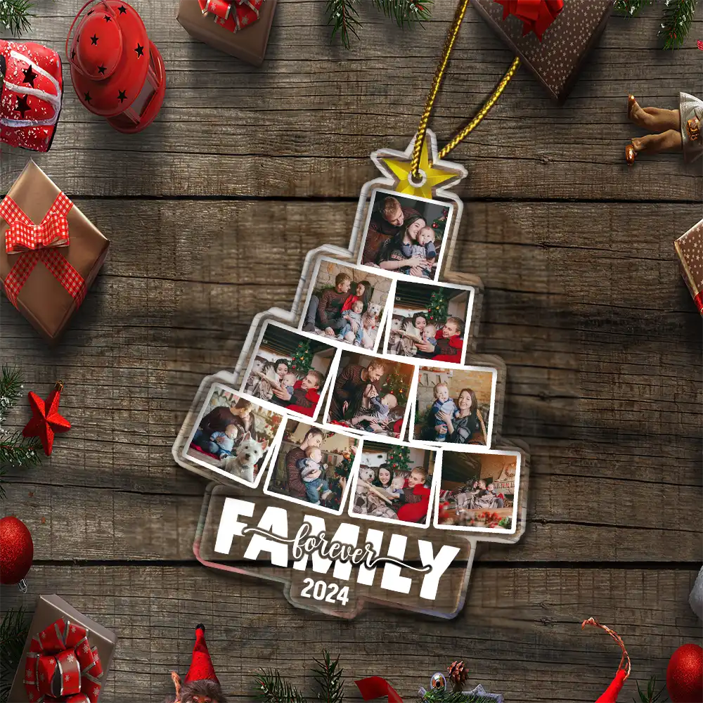 Custom Photo Besties Sisters Family Forever - Personalized Custom Shaped Acrylic Ornament - Image 5