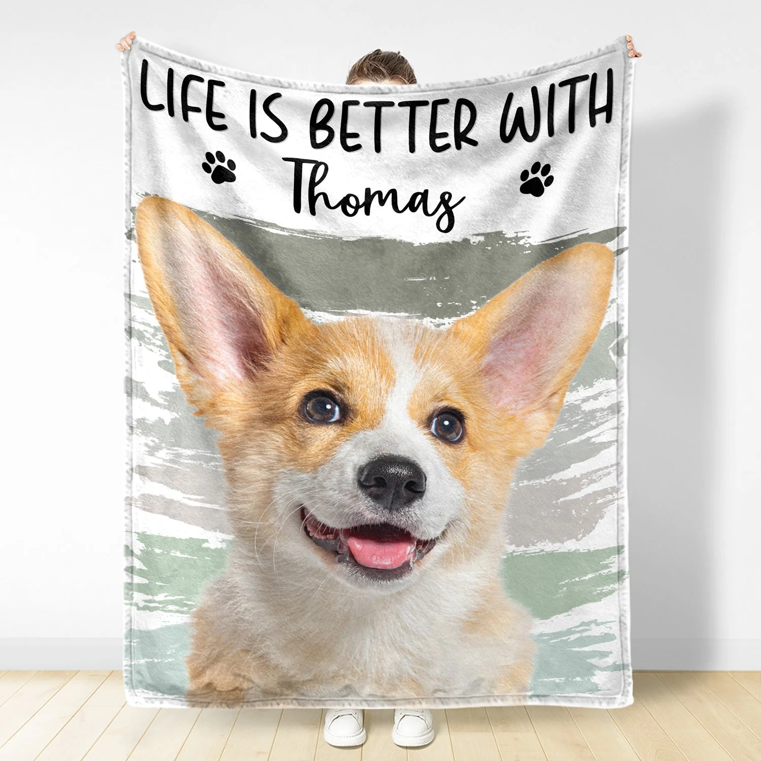 Custom Photo Better Life With Dog Cat - Gift For Pet Lovers - Personalized Fleece Blanket - Image 5