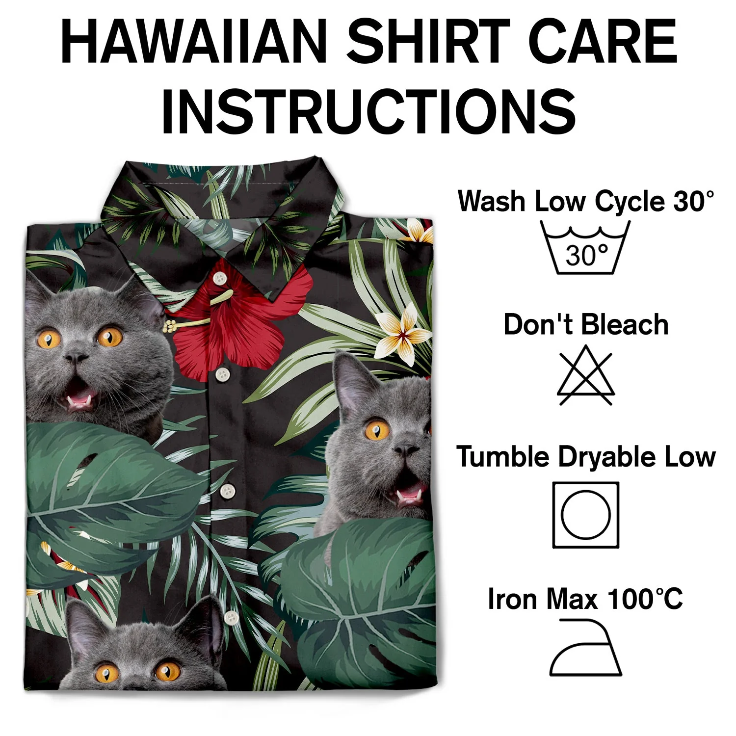 Custom Photo Black Tropical Funny Family Pet Face - Gift For Men, Best Friends, Siblings, Dog And Cat Lovers - Personalized Custom Hawaiian Shirt - Image 5
