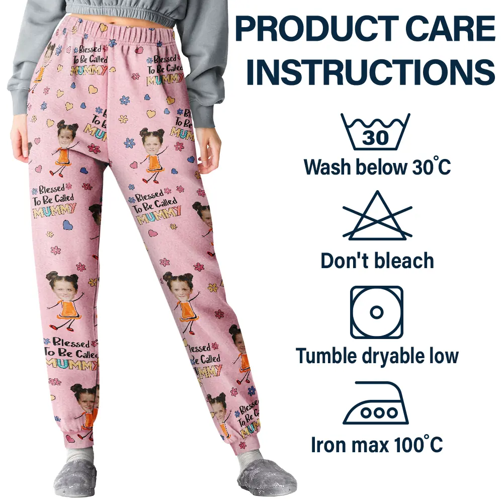 Custom Photo Bless To Be Called Grandma Nana - Personalized Pajama Pants - Image 6
