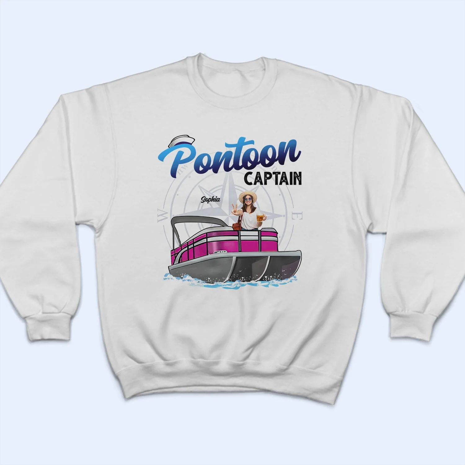 Custom Photo Boating Pontoon Captain - Birthday, Traveling, Cruising Gift For Pontooning Lovers, Lake Lovers, Travelers - Personalized Custom T Shirt - Image 5