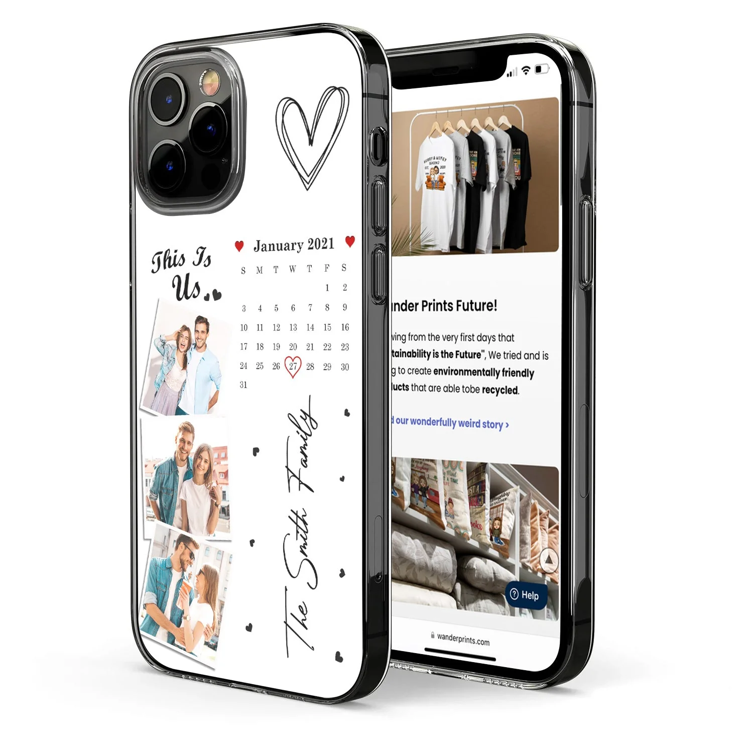 Custom Photo Calendar Family Name The Day Our Journey Began - Gift For Family - Personalized Clear Phone Case - Image 2