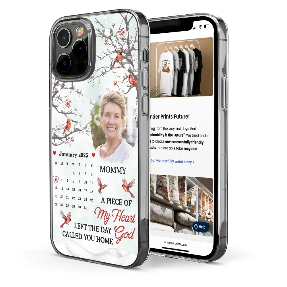 Custom Photo Calendar Memorial My Heart Changed Forever - Personalized Clear Phone Case - Image 4