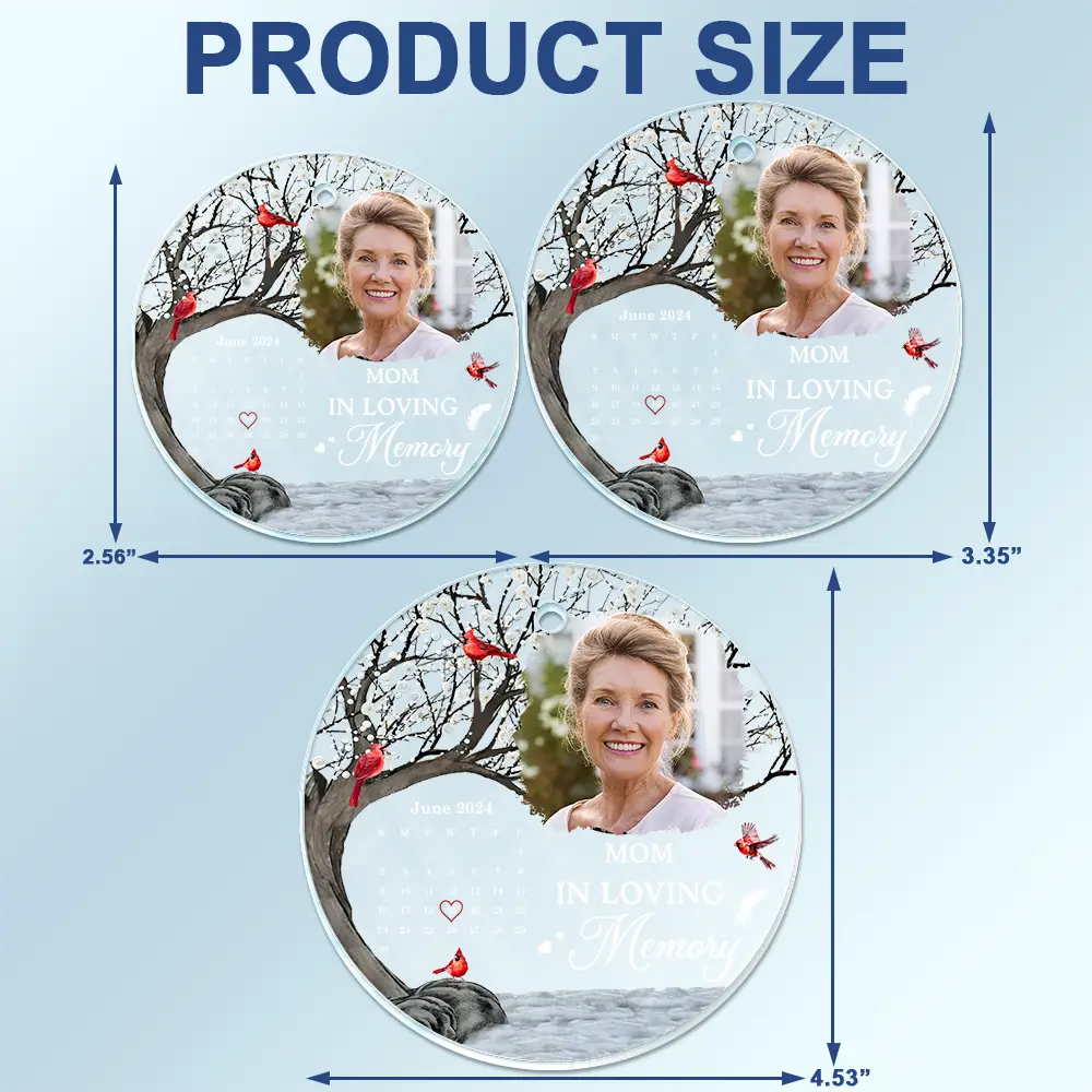 Custom Photo Calendar Memorial The Moment Your Heart Stopped - Personalized Acrylic Car Hanger - Image 4