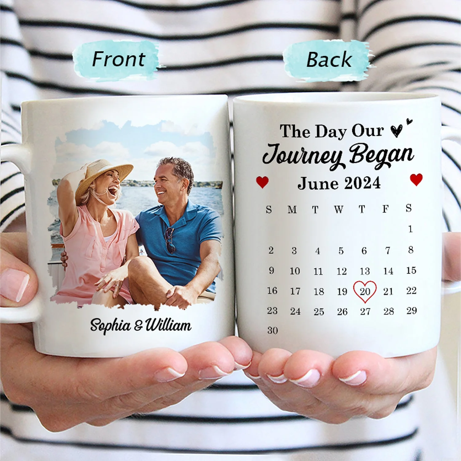 Custom Photo Calendar The Best Day Ever - Gift For Couples - Personalized Mug - Image 2