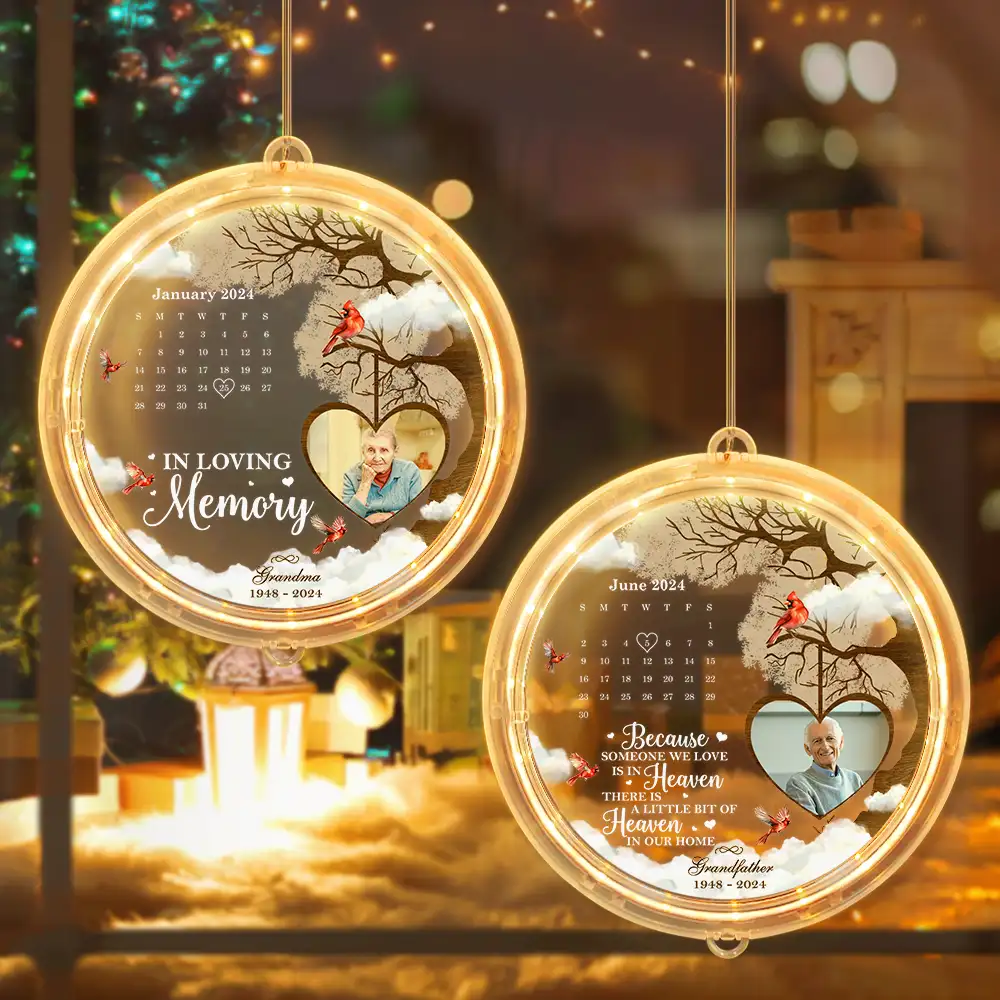Custom Photo Calendar The Day God Called You Home Memorial - Personalized LED Pendant Light - Image 4