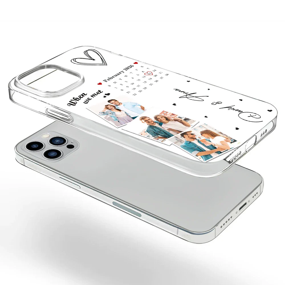 Custom Photo Calendar The Day Our Journey Began - Gift For Couples - Personalized Clear Phone Case - Image 5