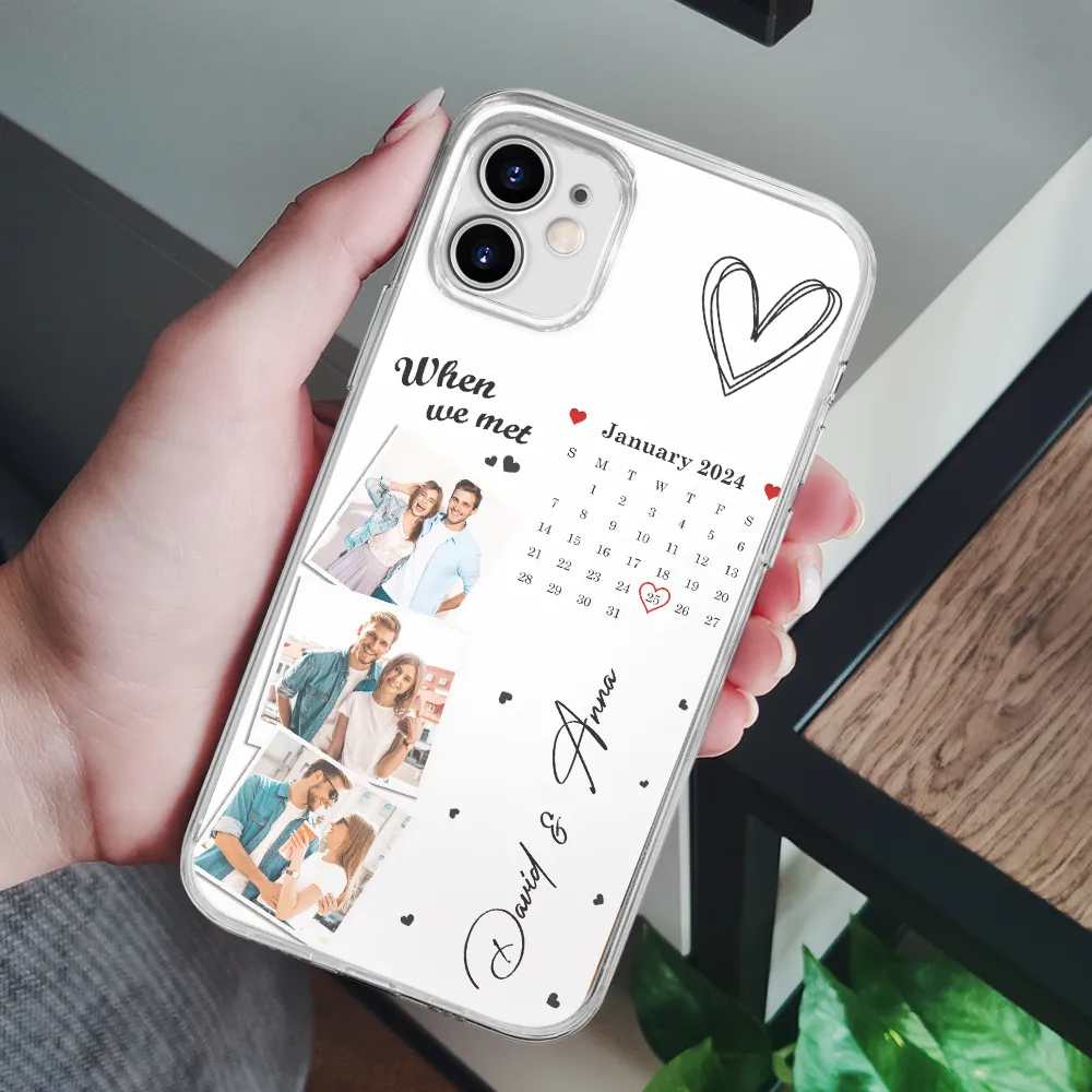 Custom Photo Calendar The Day Our Journey Began - Personalised Clear Phone Case - Image 2