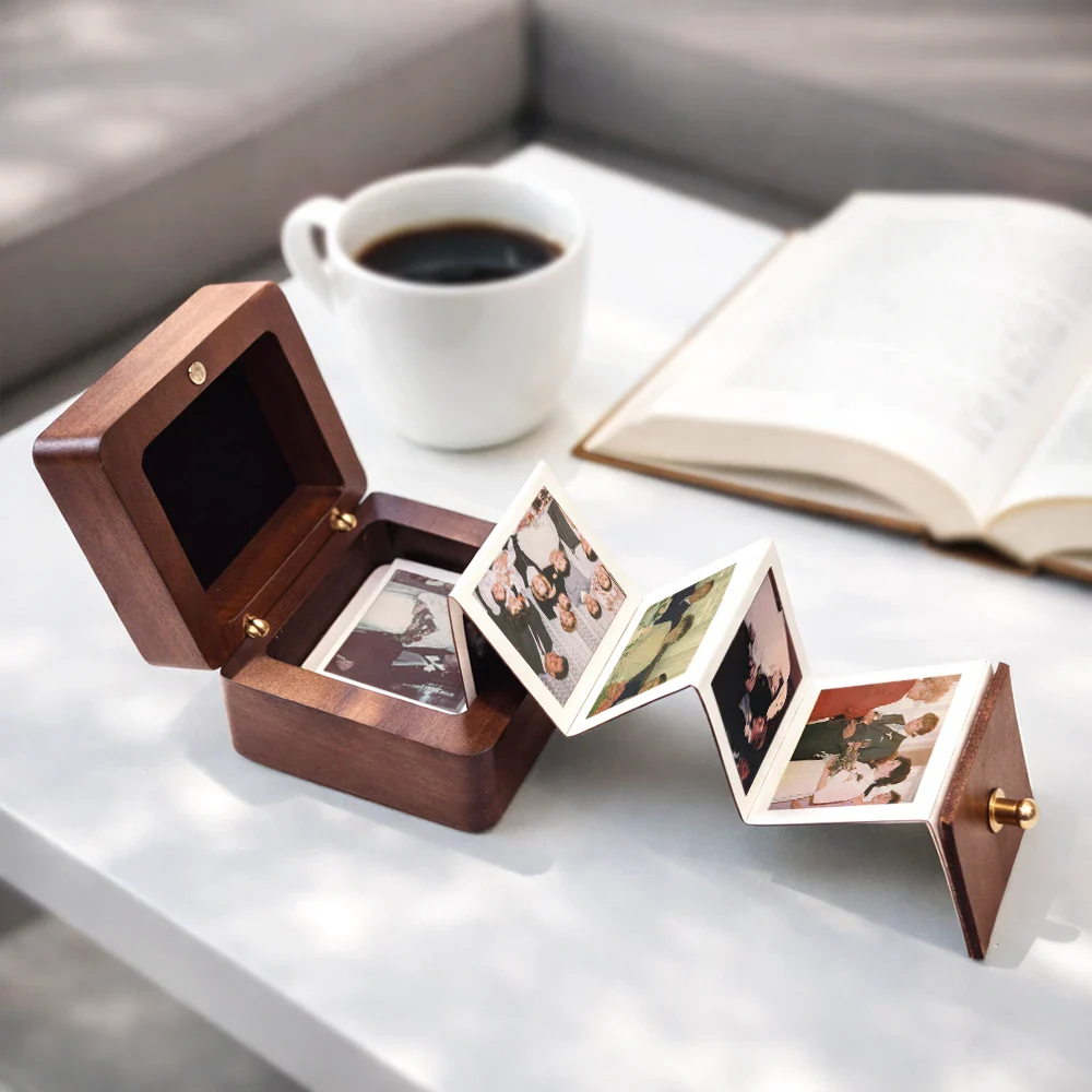 Custom Photo Calendar The Day Our Journey Began - Personalized Wooden Accordion Photo Box - Image 4