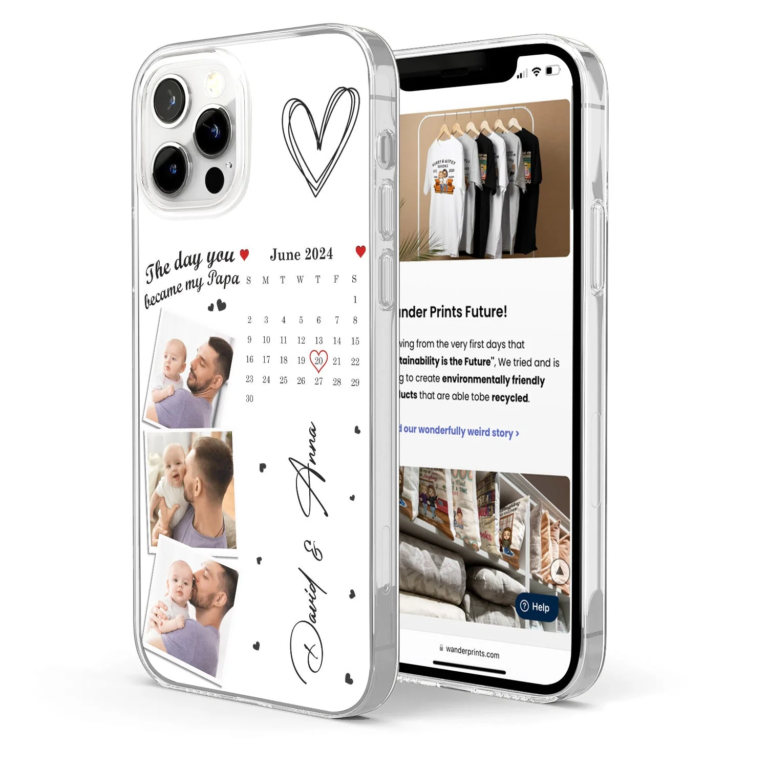 Custom Photo Calendar The Day You Became My Mommy - Gift For Mother - Personalized Clear Phone Case - Image 2