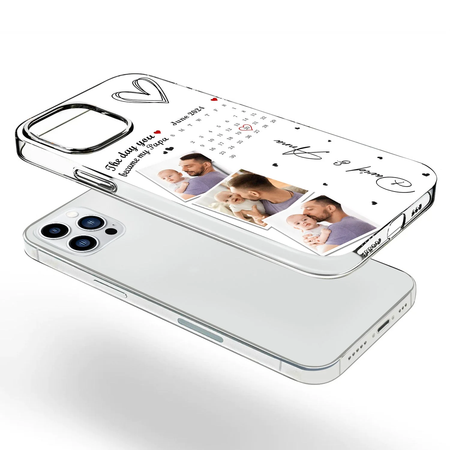 Custom Photo Calendar The Day You Became My Mommy - Gift For Mother - Personalized Clear Phone Case - Image 3