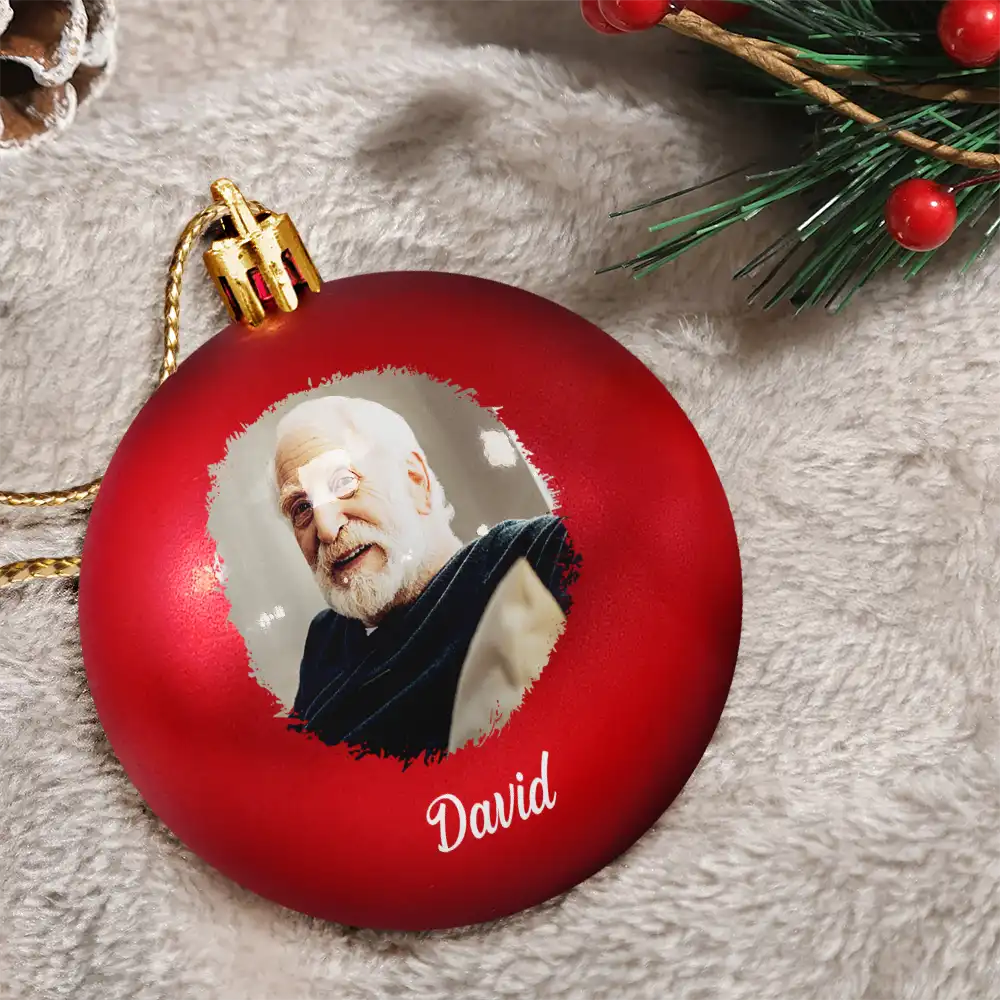 Custom Photo Calendar The Moment Your Heart Stopped Memorial - Personalized Ball Ornament - Image 3