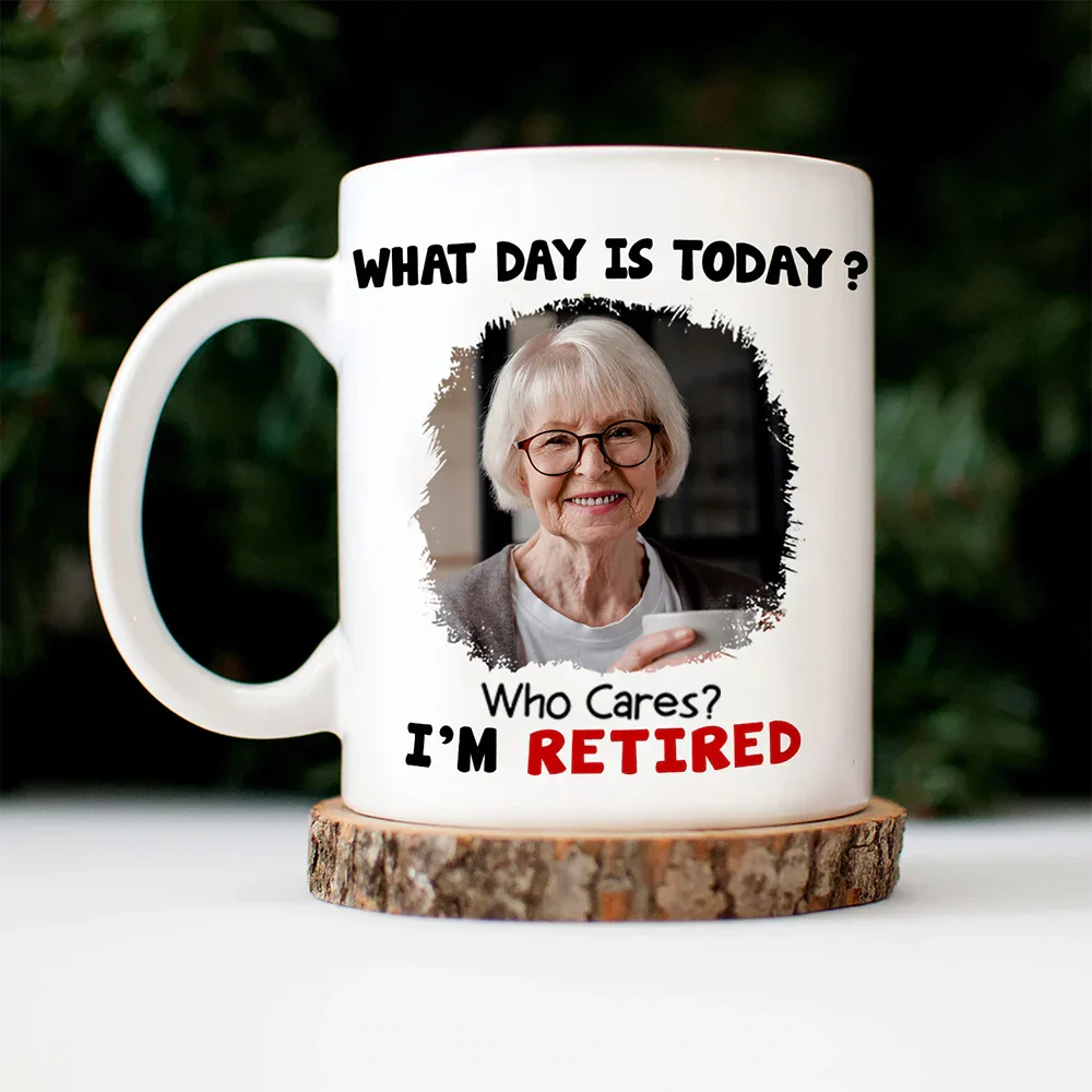 Custom Photo Calendar What Day Is Today - Gift For Retiree - Personalized Mug - Image 3