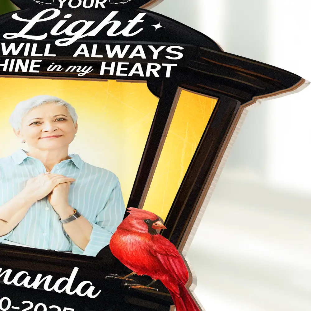 Custom Photo Cardinal Bird Your Light Will Always Shine - Personalized Plug-in Night Light - Image 5
