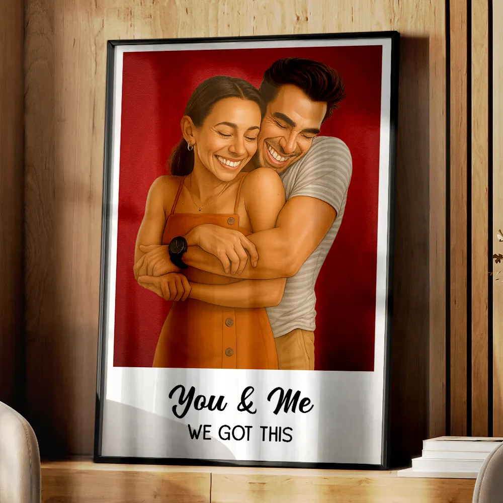 Custom Photo Caricature Funny Couple Family I'm Yours No Returns - Personalized Poster - Image 4