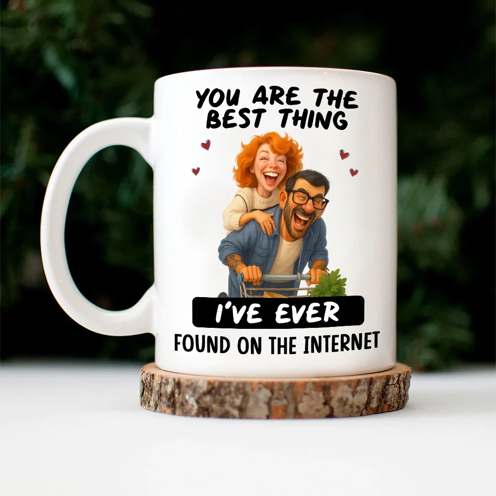 Custom Photo Caricature Funny Couple You Are The Best Thing - Personalized Mug - Image 5