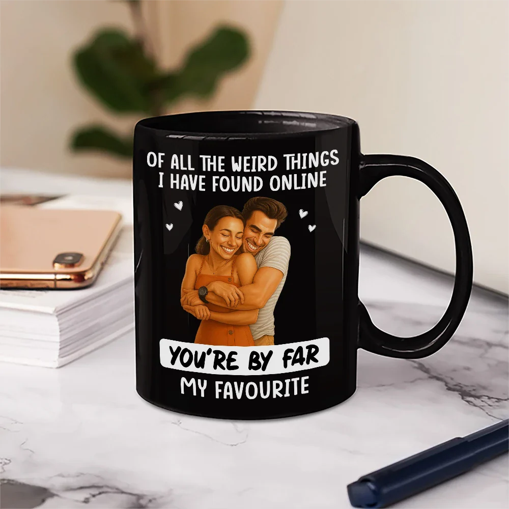Custom Photo Caricature Funny Couple You Are The Best Thing - Personalized Mug - Image 6