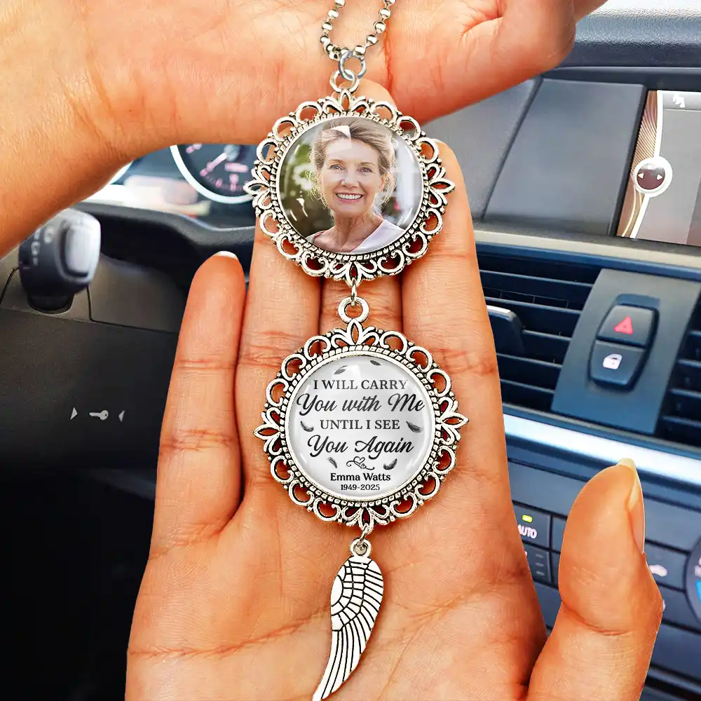Custom Photo Carry You With Me Until I See You Again - Personalized Photo Pendant Charm - Image 2