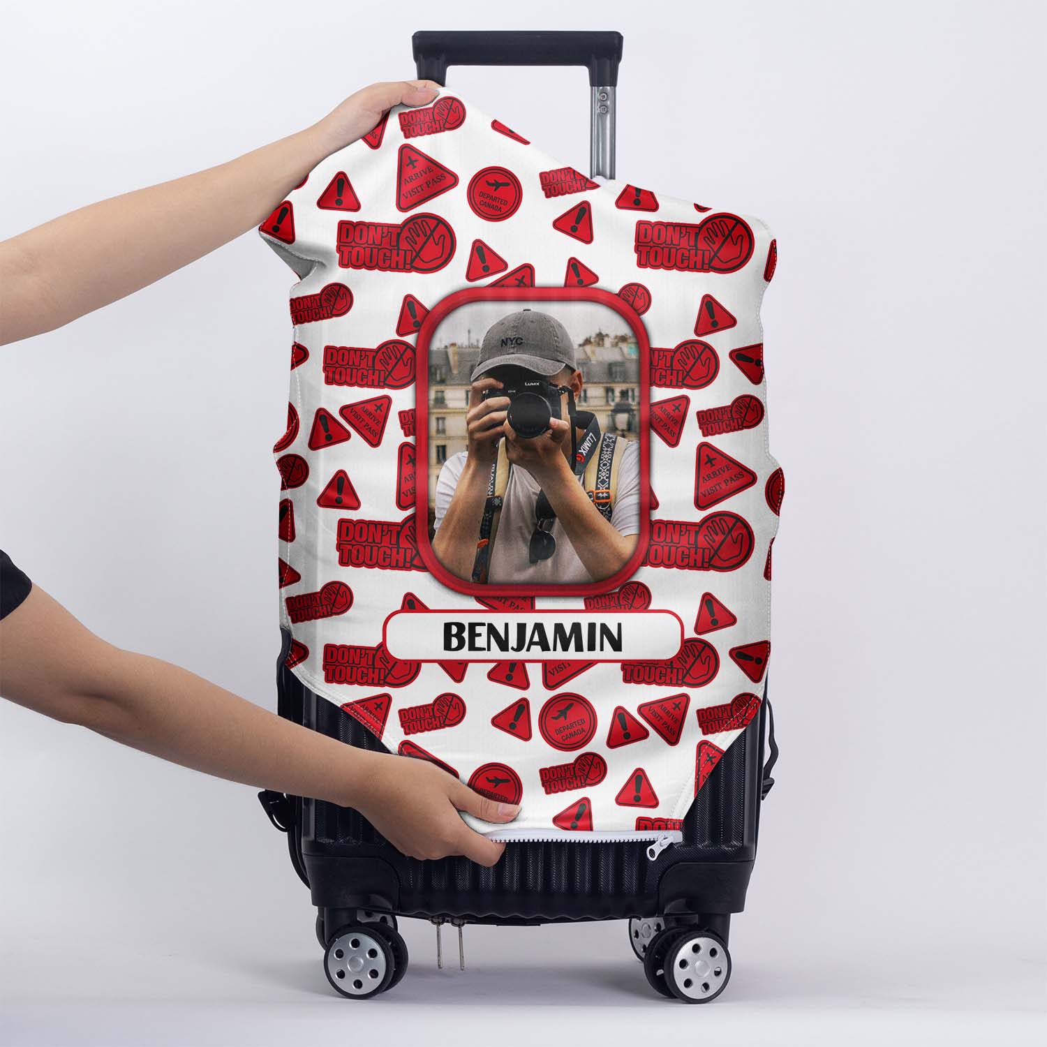Custom Photo Catch Flights Not Feelings - Gift For Travel Lovers - Personalized Custom Luggage Cover - Image 5