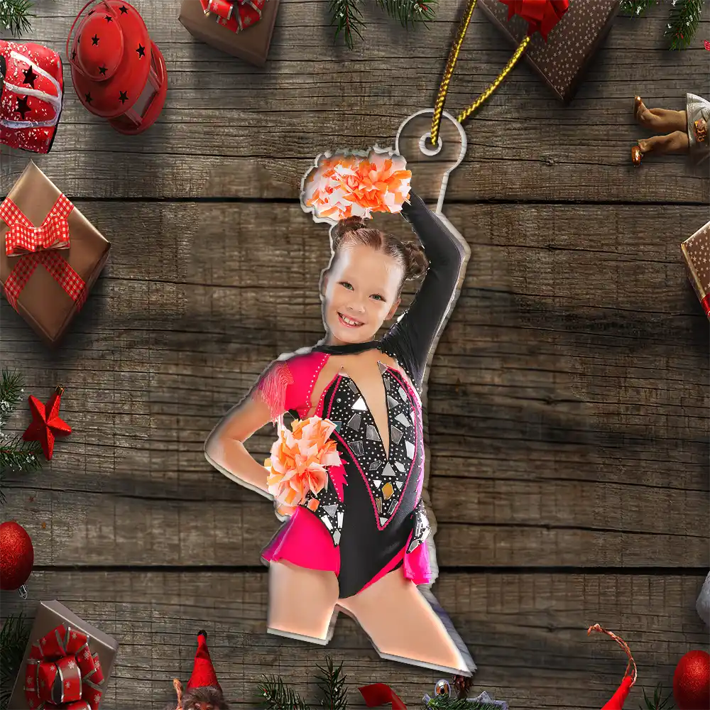 Custom Photo Cheerleader Christmas Decorations - Personalized Acrylic Photo Ornament - Image 7