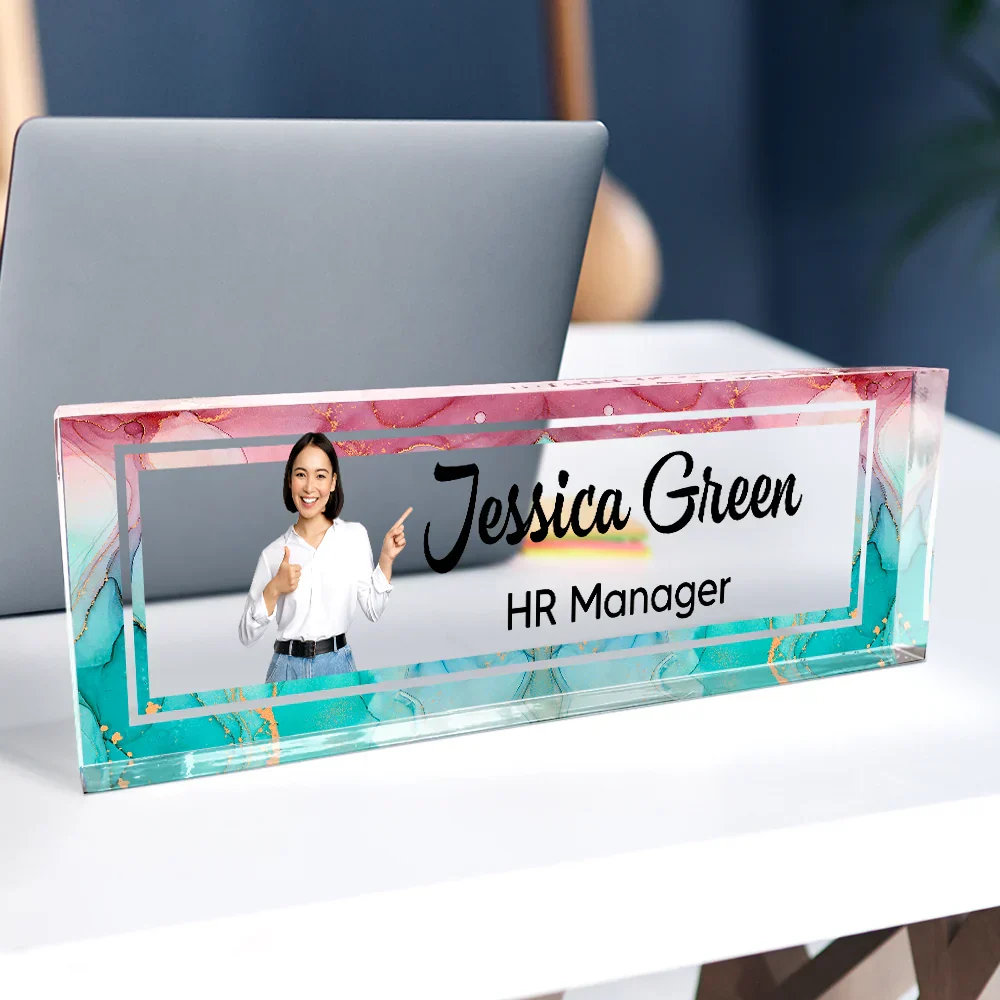 Custom Photo Chief Fun Officer - Personalized Desk Name Plate - Image 3