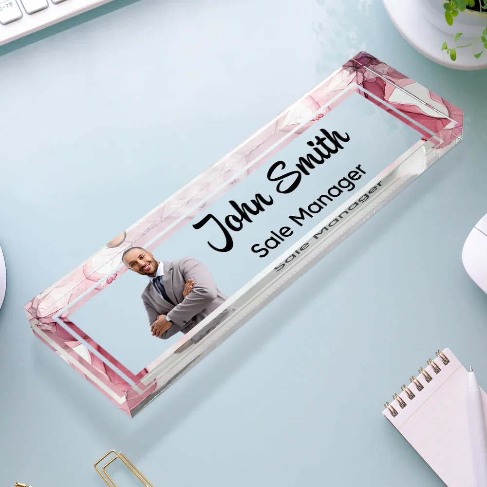Custom Photo Chief Fun Officer - Personalized Desk Name Plate - Image 4