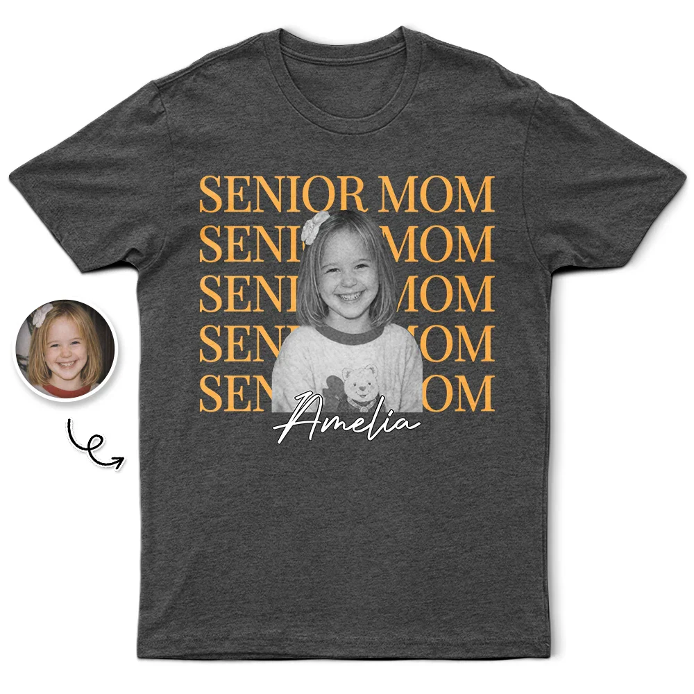 Custom Photo Childhood Senior Mom - Personalized T Shirt