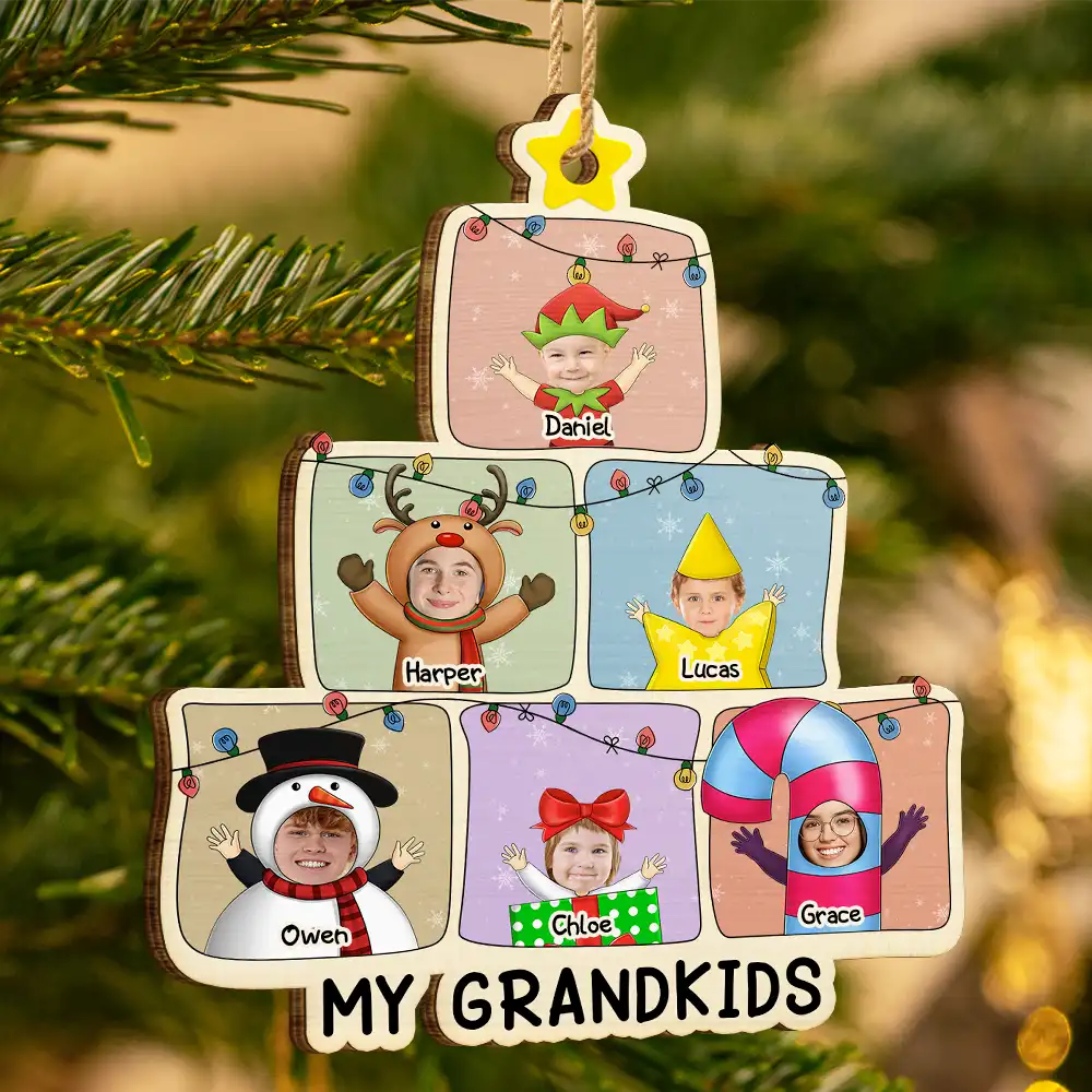 Custom Photo Christmas Character Cartoon Comic - Personalized Custom Shaped Wooden Ornament - Image 4