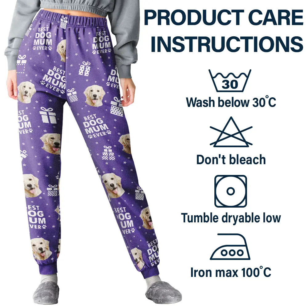 Custom Photo Christmas Gift Best Dog Cat Dad Mom Ever - Personalized Pajama Pants - Image 6