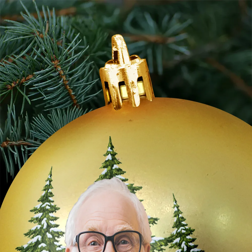 Custom Photo Christmas Together Family - Personalized Ball Ornament - Image 5