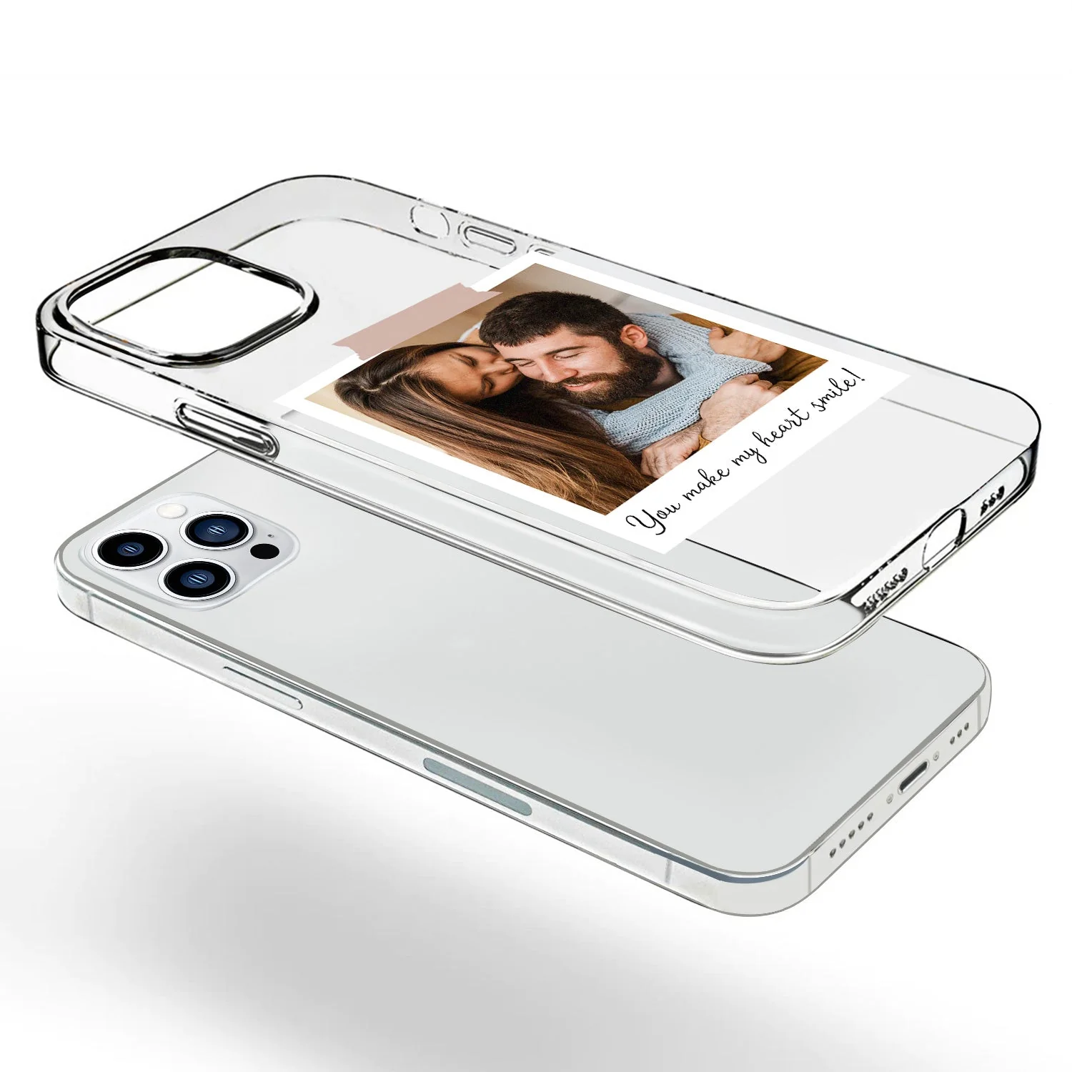 Custom Photo Clear Couple Family - Gift For Couples, Family, Yourself - Personalized Clear Phone Case - Image 3