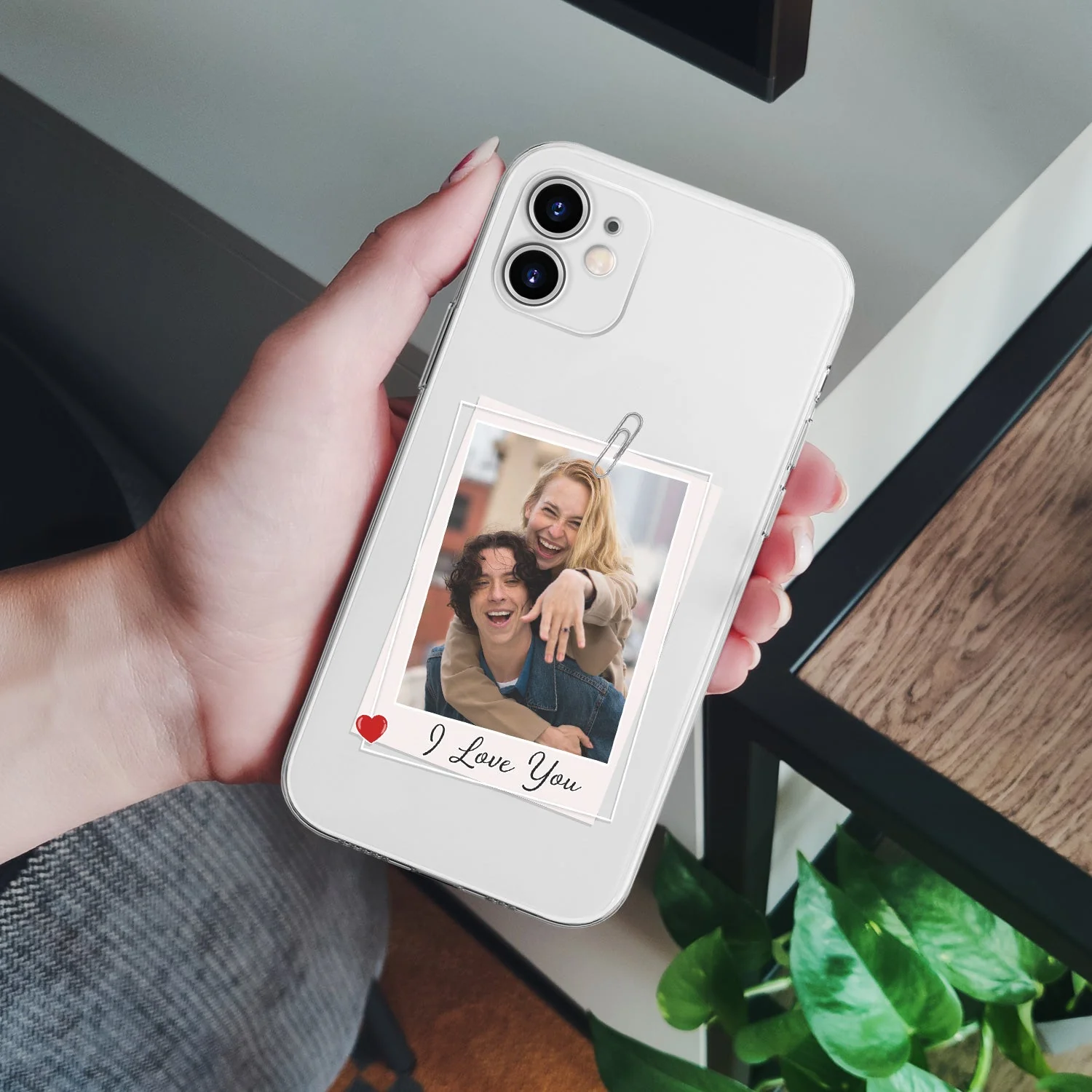 Custom Photo Clear Couple Family - Gift For Couples, Family, Yourself - Personalized Clear Phone Case - Image 4