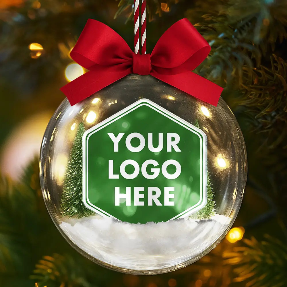Custom Photo Company Corporate Team Club Logo - Personalized 3D Acrylic Ball Ornament - Image 5