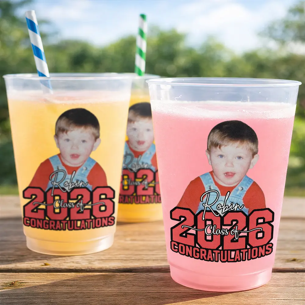 Custom Photo Congrats Grad Senior - Personalized Frosted Cups - Image 3
