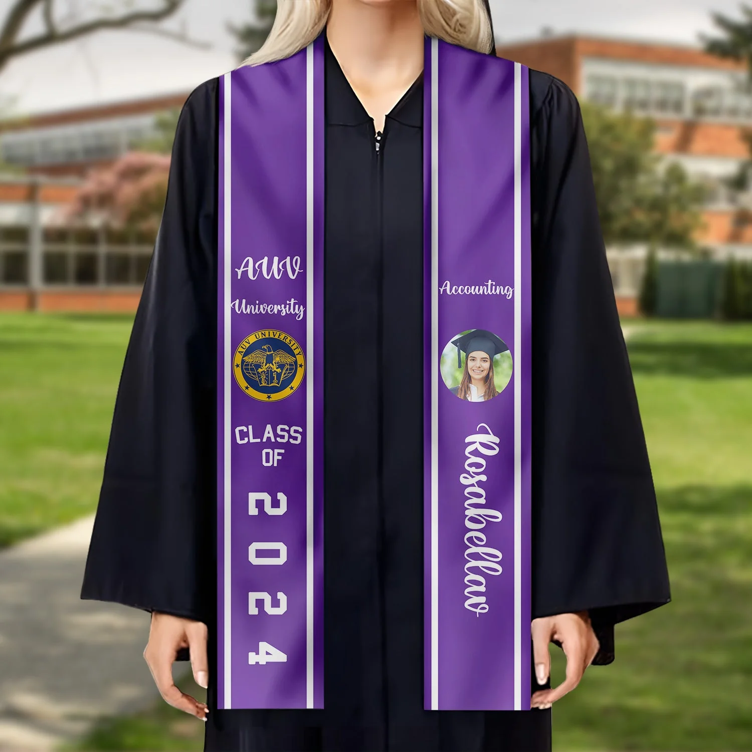 Custom Photo Congrats Graduation - Graduation Gift - Personalized Stoles - Image 3
