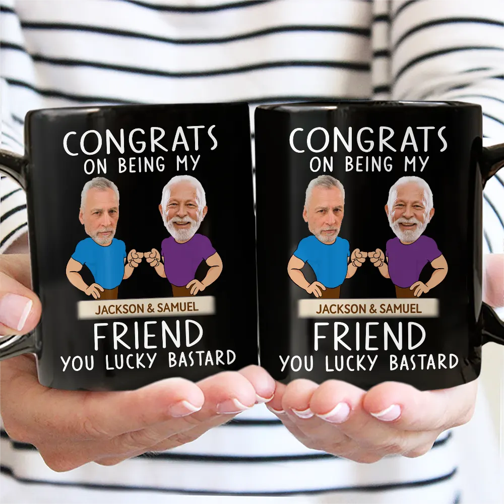 Custom Photo Congrats On Being My Brother You Lucky Man Funny Friend - Personalized Mug - Image 4