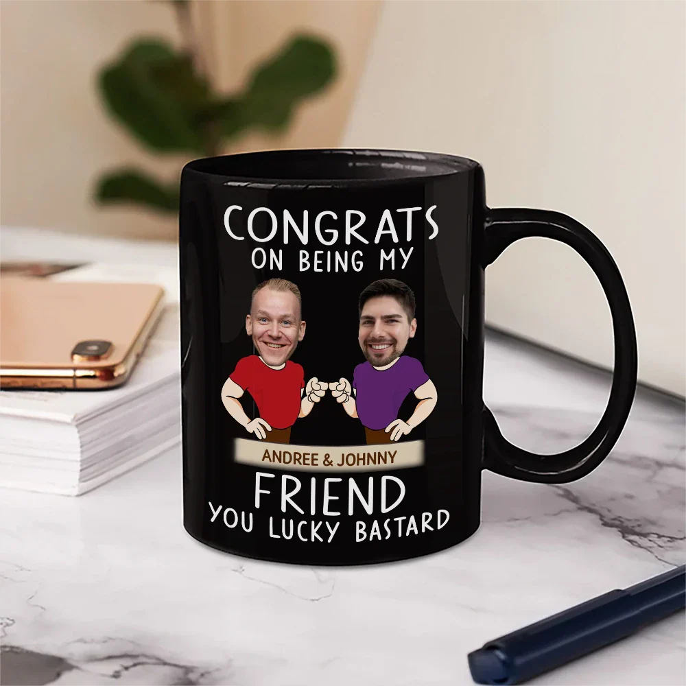 Custom Photo Congrats On Being My Brother You Lucky Man Funny Friend - Personalized Mug - Image 6