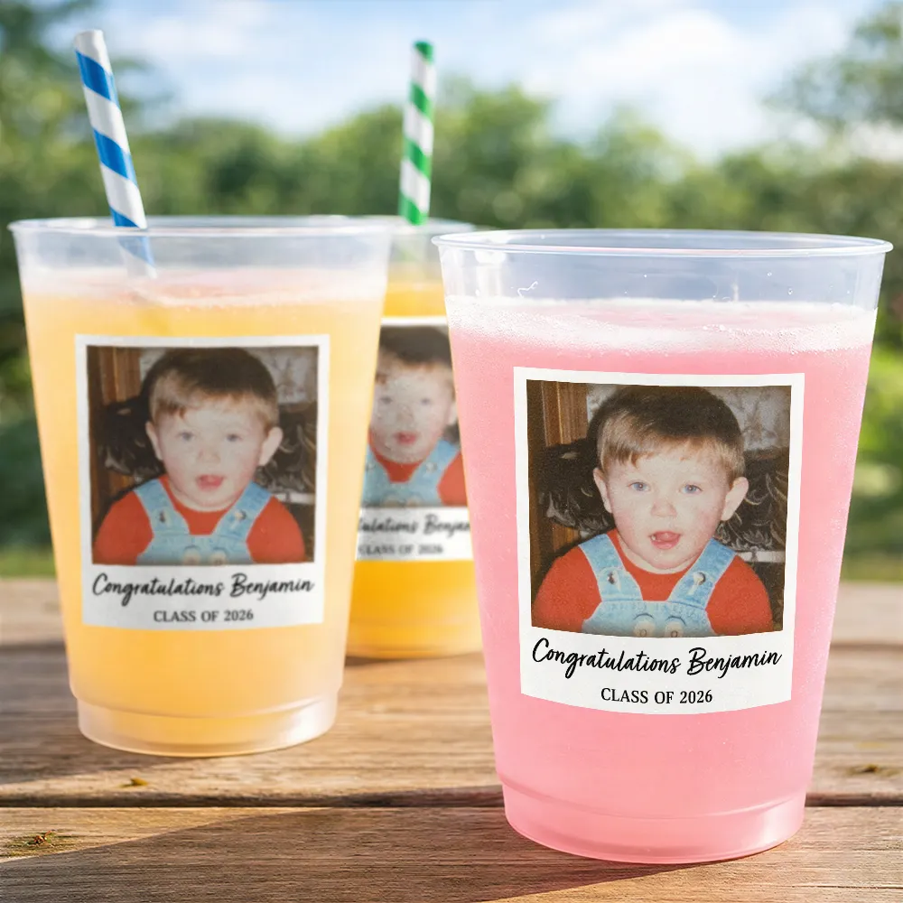 Custom Photo Congratulations Graduate Vintage - Personalized Frosted Cups - Image 3