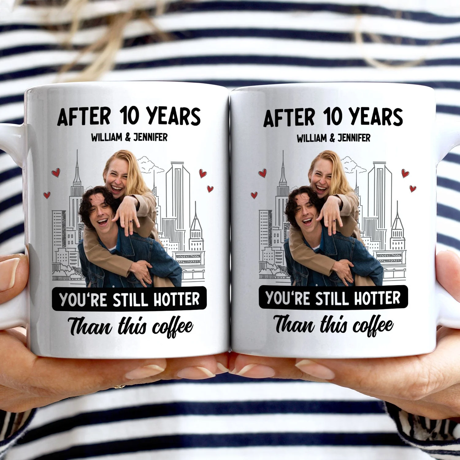 Custom Photo Couple After Years Hotter Than This Coffee - Gift For Couples - Personalized Mug - Image 4