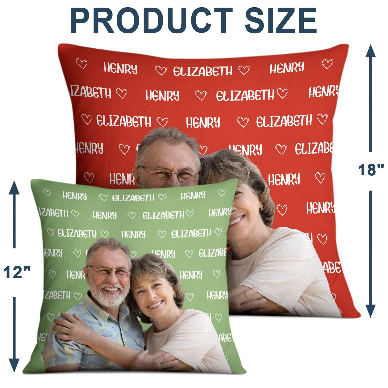 Custom Photo Couple And Name - Gift For Couples, Husband, Wife - Personalized Pillow - Image 5