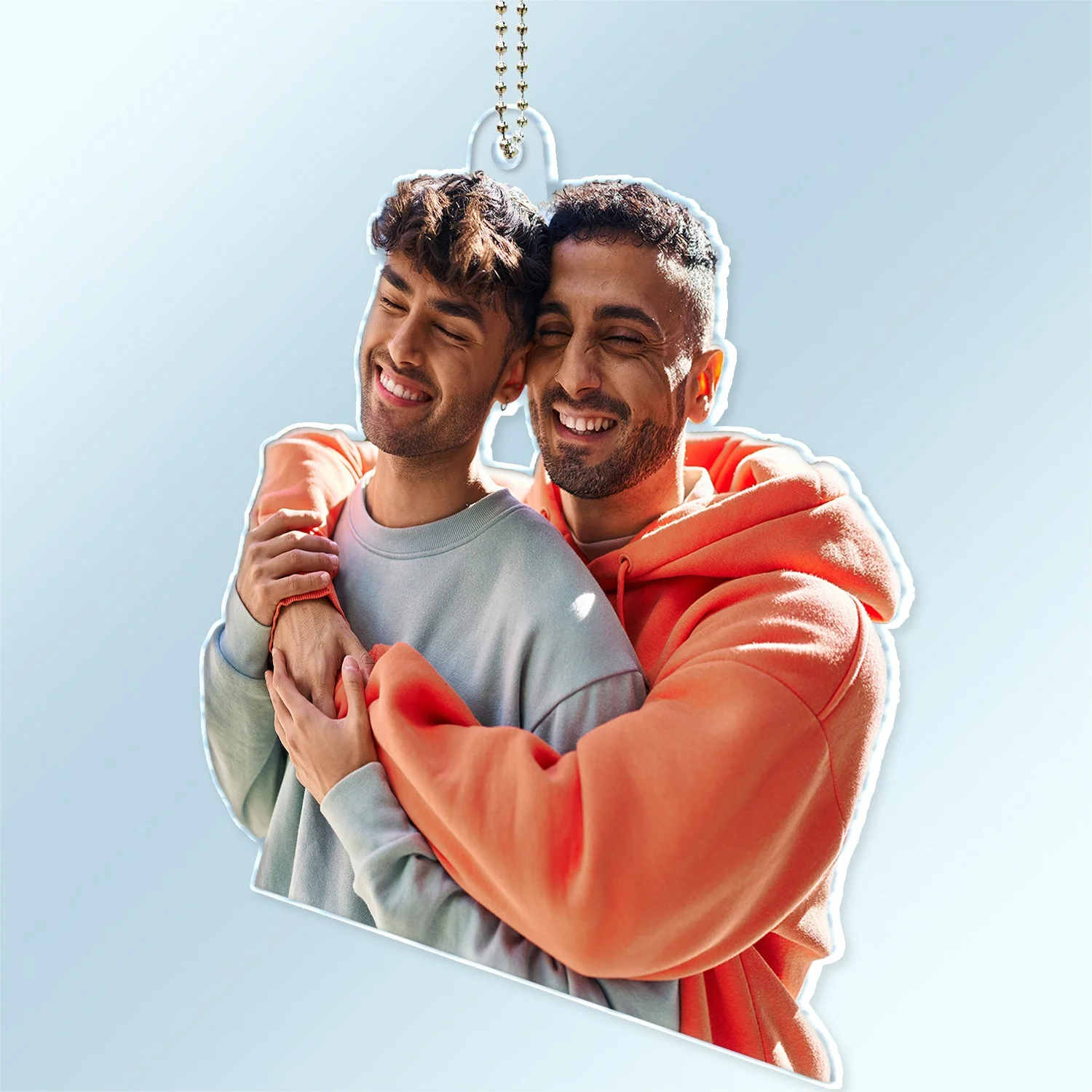 Custom Photo Couple Family - Gift For Couples - Personalized Acrylic Car Hanger - Image 3