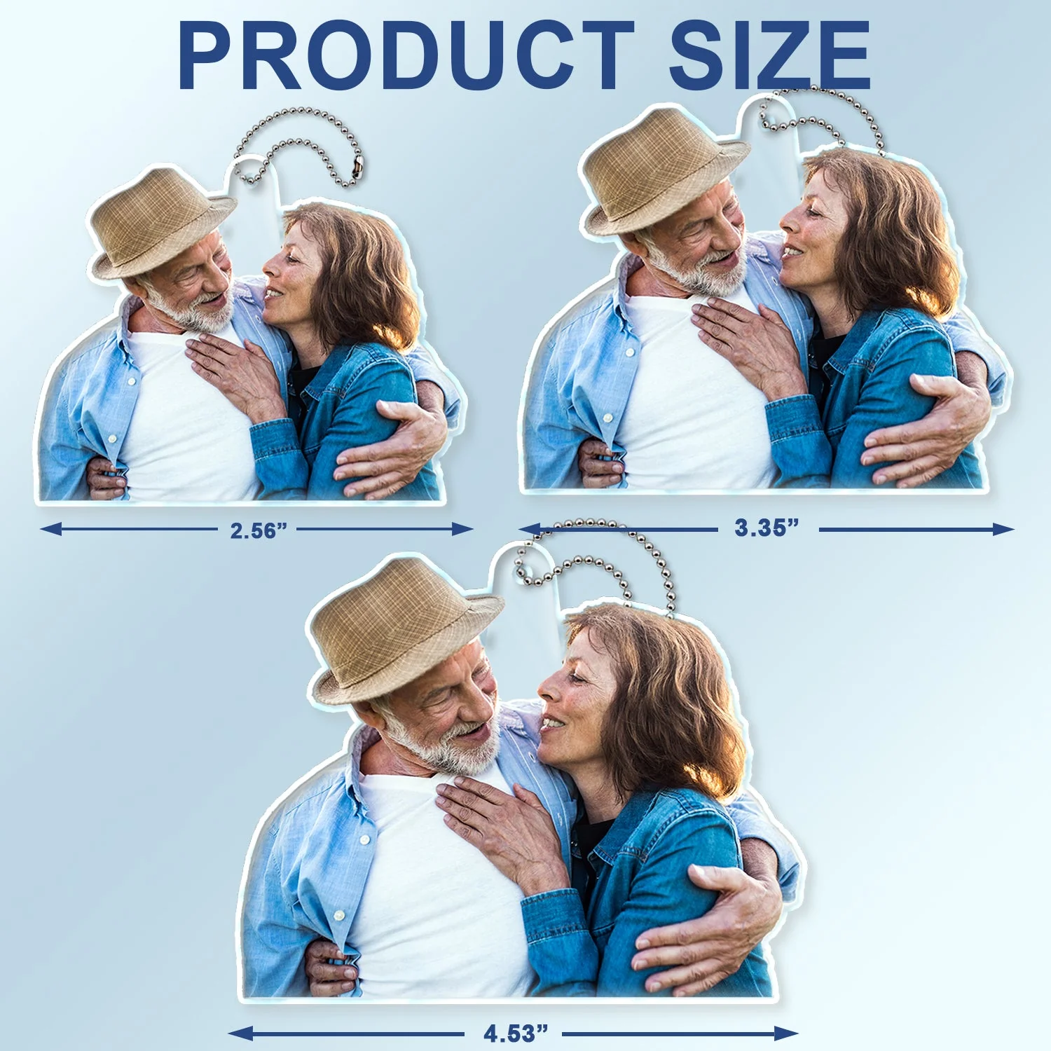 Custom Photo Couple Family - Gift For Couples - Personalized Acrylic Car Hanger - Image 5