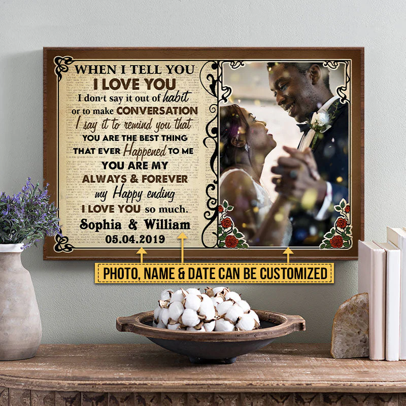 Custom Photo Couple Husband Wife When I Say Photo Gift Custom Poster, Wedding Gift, Anniversary, Wall Pictures, Wall Art, Wall Decor - Image 2